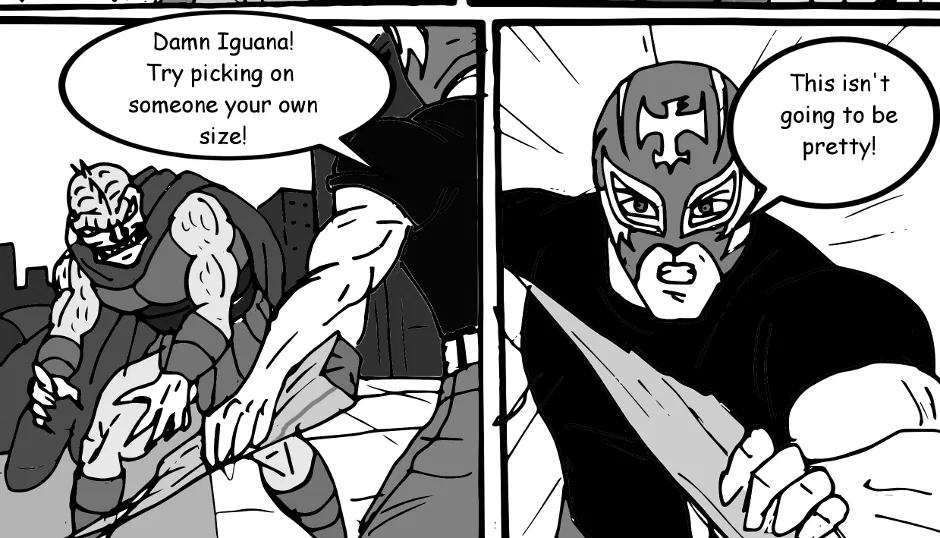 The Shooting Star Press - comic book lettering sample, before lettering